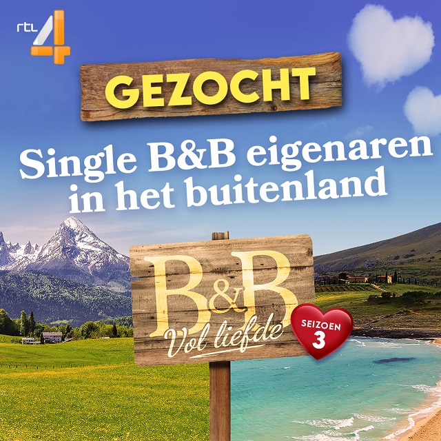 Deelnemers gezocht voor nieuw seizoen 'B&B vol liefde' 